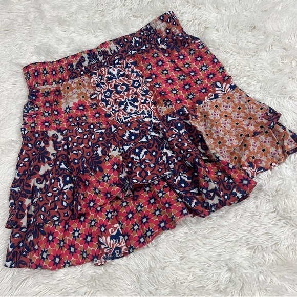 CAbi Isabel Ruffled Floral Patchwork Skirt woman’s size  Medium - Picture 6 of 11
